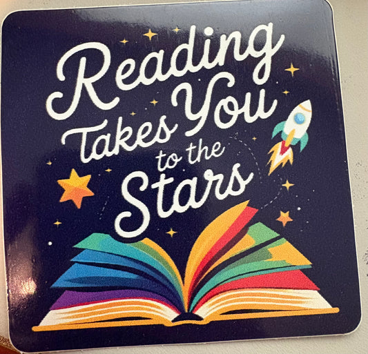 Reading Takes You to the Stars Sticker